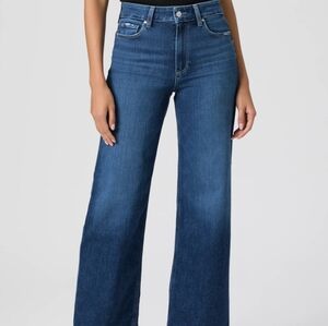 PAIGE Wide-Leg Jeans in Deep Blue Denim